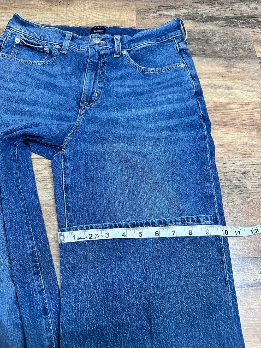 J. Crew Wide-Leg High-Rise Jeans in Deep Blue Wash